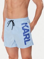 KARL LAGERFELD Szorty kąpielowe A1M46013 Niebieski Regular Fit. Niebieskie kąpielówki męskie KARL LAGERFELD, bez wzorów, z syntetyku. Za 219.99 zł.