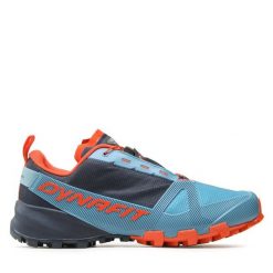 Trekkingi Dynafit. Niebieskie buty trekkingowe męskie Dynafit, bez wzorów, sportowe, bez obcasa, bez zapięcia. Za 449.99 zł.