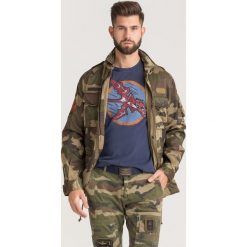 KURTKA Aeronautica Militare. Szare kurtki męskie Aeronautica Militare, m, z aplikacjami, z bawełny, bez ramiączek, bez kaptura. Za 2,059.00 zł.