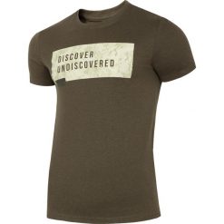 T-shirt męski TSM005 - khaki melanż. T-shirty męskie marki 4f. Za 44.99 zł.