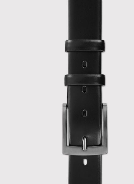 PAKO LORENTE – Czarny skórzany pasek męski. Czarne paski męskie Pako Lorente, bez wzorów, ze skóry. Za 149.99 zł.