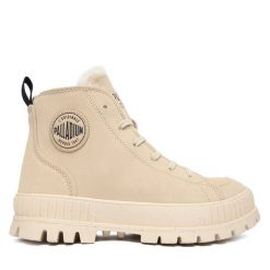 Trapery Palladium. Brązowe buty zimowe męskie Palladium, bez wzorów, sportowe, bez obcasa, bez zapięcia. Za 579.99 zł.