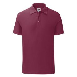 Koszulka Polo Męska Dopasowana. Brązowe koszulki polo męskie Fruit of the Loom, m, bez wzorów, bez kołnierzyka, bez ramiączek. Za 52.99 zł.