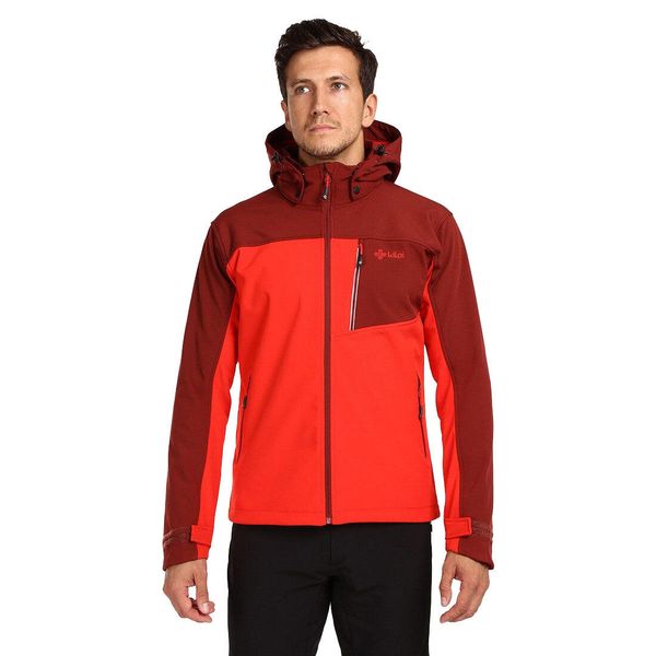 Męska kurtka softshell Kilpi RAVIO-M. Czerwone kurtki męskie Kilpi, l, bez wzorów, z softshellu, sportowe, bez ramiączek, bez kaptura. Za 318.77 zł.
