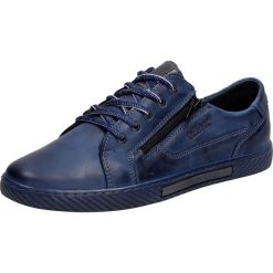 Niebieskie POLSKIE półbuty męskie POLBUT J019. Eleganckie półbuty męskie Polbut. W wyprzedaży za 169.00 zł.
