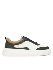 Guess Sneakersy FMFONA ELE12 Zielony. Zielone buty sportowe na co dzień męskie Guess, m, z aplikacjami, ze skóry, bez ramiączek, bez kaptura. Za 379.99 zł.