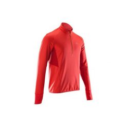 Bluza Do Biegania Długi Rękaw Kiprun Warm Light Męska. Czerwone bluzy nierozpinane męskie KALENJI, z elastanu, z długim rękawem. Za 99.99 zł.