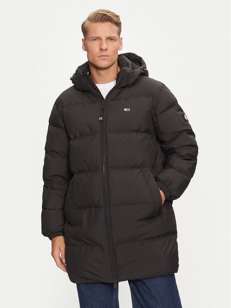 Tommy Jeans Kurtka puchowa Essential DM0DM20466 Czarny Regular Fit. Czarne kurtki męskie Tommy Jeans, m, bez wzorów, z jeansu, bez ramiączek, bez kaptura. Za 779.99 zł.