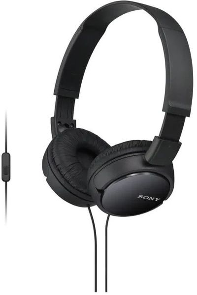Sulankstomos ausinės Sony MDR-ZX110AP juodos su mikrofonu. Słuchawki bluetooth SONY. Za 93.32 zł.