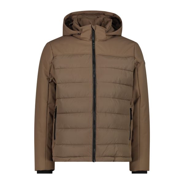 Kurtka męska turystyczna CMP 34K0147. Brązowe kurtki męskie CMP, m, bez wzorów, z puchu, bez ramiączek, z kapturem. W wyprzedaży za 538.99 zł.