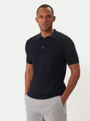 KARL LAGERFELD Polo 655009 562301 Granatowy Regular Fit. Niebieskie koszulki polo męskie KARL LAGERFELD, m, bez wzorów, z bawełny, bez kołnierzyka, bez ramiączek. Za 669.99 zł.