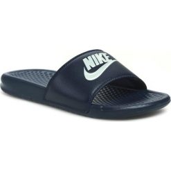 Klapki NIKE - Benassi JDI 343880 403 Midnight Navy/Windchill. Niebieskie klapki i japonki męskie Nike, bez wzorów, z tworzywa sztucznego. Za 89.00 zł.