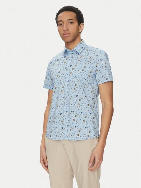 Blend Koszula 20718102 Niebieski Regular Fit. Niebieskie koszule męskie Blend, m, bez wzorów, z syntetyku, bez kołnierzyka, bez ramiączek. Za 89.99 zł.