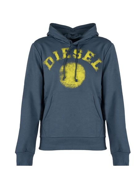 Diesel Bluza "Ginn Hood" | A08692-0HAYT | Mężczyzna | Niebieski. Niebieskie bluzy nierozpinane męskie Diesel, m, bez wzorów, z bawełny, z kapturem. W wyprzedaży za 349.00 zł.