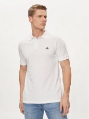 Save The Duck Polo Ovidio DR1213M-BATE18 Biały Regular Fit. Białe koszulki polo męskie Save the duck, m, bez wzorów, z bawełny, bez kołnierzyka, bez ramiączek. Za 239.99 zł.