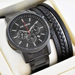 Zestaw męski zegarek Paul Lorens TORNAR 6647B-1A1 + bransoletka. Zegarki męskie Paul Lorens. Za 513.18 zł.