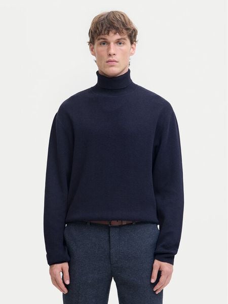 Jack & Jones Golf Milano 12285093 Granatowy Relaxed Fit. Niebieskie kardigany męskie Jack & Jones, m, bez wzorów, z bawełny, bez ramiączek. Za 219.99 zł.