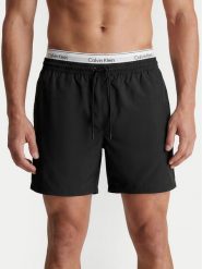 Calvin Klein Swimwear Szorty kąpielowe LV00N61023 Czarny Regular Fit. Czarne kąpielówki męskie Calvin Klein Swimwear, bez wzorów, z syntetyku. Za 289.99 zł.