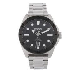 Zegarek HUGO. Szare zegarki męskie Hugo, srebrne. Za 679.99 zł.