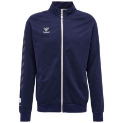 Zapinana na zamek bawełniana bluza dresowa Hummel Move Grid. Niebieskie bluzy rozpinane męskie HUMMEL, bez wzorów, z bawełny, eleganckie, bez ramiączek, bez kaptura. W wyprzedaży za 245.00 zł.