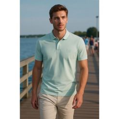 Koszulka polo BOSS Passenger niebieski (50507803-474). Niebieskie koszulki polo męskie Boss, m, bez wzorów, sportowe, bez kołnierzyka, bez ramiączek. Za 279.00 zł.