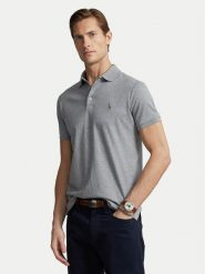 Polo Ralph Lauren Polo 710713130007 Szary Custom Slim Fit. Szare koszulki polo męskie Polo Ralph Lauren, m, bez wzorów, z bawełny, bez kołnierzyka, bez ramiączek. Za 619.99 zł.