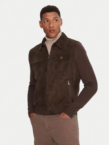 Milestone Kurtka skórzana MSRayan 531624 60700 Brązowy Regular Fit. Brązowe kurtki męskie Milestone, m, bez wzorów, z bawełny, bez ramiączek, bez kaptura. Za 1,039.99 zł.