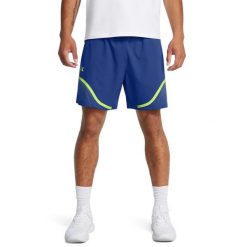 Spodenki krótkie męskie Under Armour Vanish Woven 6in Grph Sts. Niebieskie szorty sportowe męskie Under Armour, bez wzorów, sportowe. W wyprzedaży za 189.55 zł.
