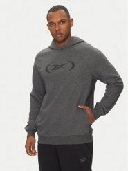 Reebok Bluza 100214853 Szary Regular Fit. Szare bluzy nierozpinane męskie Reebok, m, bez wzorów, z syntetyku, bez ramiączek, bez kaptura. Za 239.99 zł.