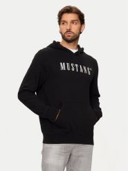Mustang Bluza Bronson 1014687 Czarny Regular Fit. Czarne bluzy nierozpinane męskie Mustang, m, bez wzorów, z bawełny, bez ramiączek, bez kaptura. Za 199.99 zł.
