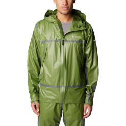 Kurtka przeciwdeszczowa męska Columbia Outdry Extreme Wyldwood Shell. Zielone kurtki męskie Columbia, m, bez wzorów, z poliesteru, bez ramiączek, bez kaptura. Za 776.99 zł.