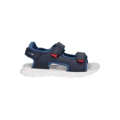 Sandały juniorskie Geox Airadyum. Niebieskie buty zimowe męskie Geox, bez wzorów, z syntetyku, sportowe, bez obcasa, bez zapięcia. Za 219.99 zł.