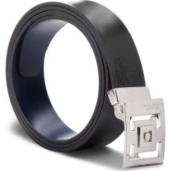 Pasek Męski VERSACE COLLECTION - V910236 VM00401 V700 95 Nero/Blu Scuro. Czarne paski męskie Versace Collection, w paski, ze skóry. W wyprzedaży za 719.00 zł.