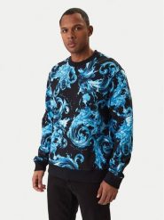 Versace Jeans Couture Bluza 80GAI3R0 FS196 Niebieski Regular Fit. Niebieskie bluzy nierozpinane męskie Versace Jeans Couture, m, bez wzorów, z bawełny, bez ramiączek, bez kaptura. Za 1,249.00 zł.