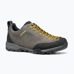 Buty turystyczne męskie SCARPA Mojito Trail GTX. Szare buty trekkingowe męskie Scarpa, bez wzorów, sportowe, bez obcasa, bez zapięcia. Za 739.99 zł.