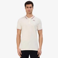 Polo Kappa Logo Korpo Ezio 2. Białe koszulki polo męskie Kappa, l, bez wzorów, bez kołnierzyka, bez ramiączek. Za 168.50 zł.