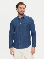 Tommy Hilfiger Koszula jeansowa MW0MW37581 Niebieski Regular Fit. Niebieskie koszule męskie Tommy Hilfiger, m, bez wzorów, z bawełny, bez kołnierzyka, bez ramiączek. Za 279.99 zł.