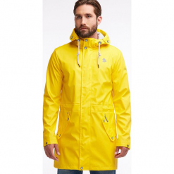 Parka przeciwdeszczowa w kolorze żółtym. Parki męskie marki SOLOGNAC. W wyprzedaży za 347.95 zł.
