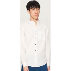 Koszula ze stójką slim fit - Biały. Białe koszule męskie marki Reserved, ze stójką. Za 99.99 zł.
