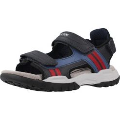 Sandały juniorskie Geox Borealis. Niebieskie buty zimowe męskie Geox, bez wzorów, sportowe, bez obcasa, bez zapięcia. Za 171.99 zł.