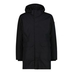 Kurtka ocieplana męska CMP 35K3737 Parka Zip Hood. Czarne kurtki męskie CMP, m, bez wzorów, bez ramiączek, bez kaptura. Za 619.99 zł.