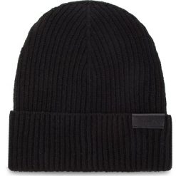 Czapka TRUSSARDI JEANS - Hat Knitted Ecoleather Logo 57Z00057 K299. Czarne czapki męskie TRUSSARDI JEANS, z jeansu. Za 169.00 zł.