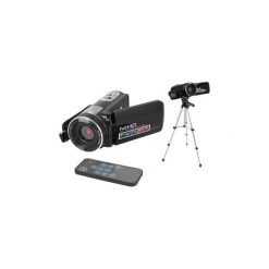 Kamera cyfrowa FullHD 1920x1080 DV-390 Aparat 24mpx Pilot PL Menu + Duży Statyw T196S. Kamery cyfrowe marki Importstator. Za 329.00 zł.