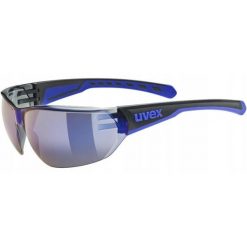 Okulary rowerowe dla dorosłych Uvex EQUATE. Czarne okulary przeciwsłoneczne męskie Uvex, bez wzorów, sportowe. Za 92.18 zł.