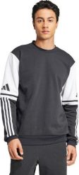 Bluza męska adidas Squadra 25 Sweat Crew czarna JE2780 M. Czarne bluzy nierozpinane męskie ADIDAS, m, bez wzorów, bez ramiączek, bez kaptura. Za 228.99 zł.