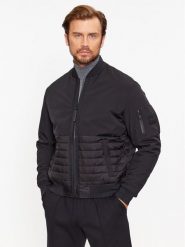 Calvin Klein Kurtka bomber K10K111802 Czarny Regular Fit. Czarne kurtki męskie Calvin Klein, l, bez wzorów, z syntetyku, bez ramiączek, bez kaptura. Za 979.99 zł.