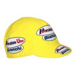 Czapka rowerowa Gist Equipe Vintage Mercatone. Żółte czapki męskie GIST, bez wzorów, sportowe. Za 118.50 zł.