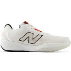 Buty męskie New Balance MCH996W6 – białe. Białe buty do biegania męskie New Balance, bez wzorów, z gumy, bez zapięcia, do biegania. Za 629.99 zł.