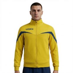 Ultralekka kurtka biegowa Mosca żółto-niebieska. Niebieskie kurtki treningowe męskie Legea, m, bez wzorów, z poliesteru, do biegania. W wyprzedaży za 88.00 zł.