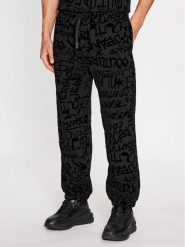 Versace Jeans Couture Spodnie dresowe 75GAA315 Czarny Regular Fit. Czarne spodnie dresowe męskie Versace Jeans Couture, bez wzorów, z bawełny. Za 1,399.00 zł.